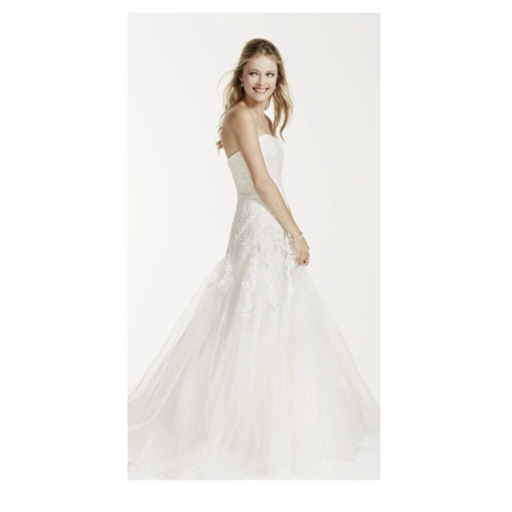 ✨David Bridal Wedding Dress w Anthropology Veil✨ - Picture 4 of 9